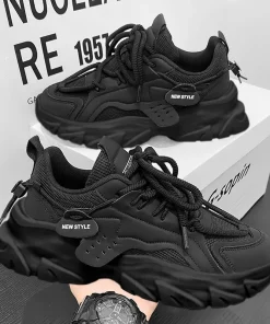 Men's Shoe Breathable Thick Soled Casual Sneakers Outdoor Running Four Seasons New Tennis Men Soft Soles Comfort Male Sneakers